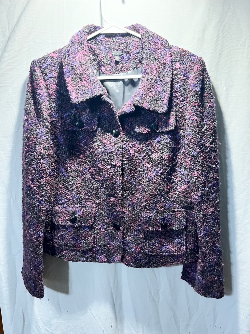 Madison Purple and Pink Bouclé Blazer